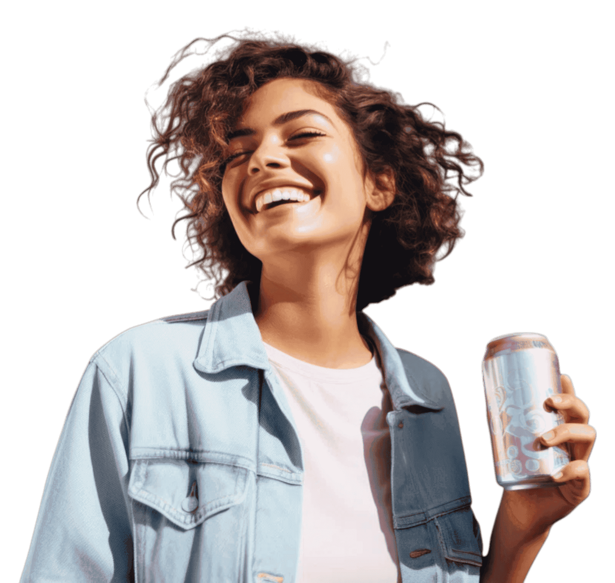 Happy Woman with Drink